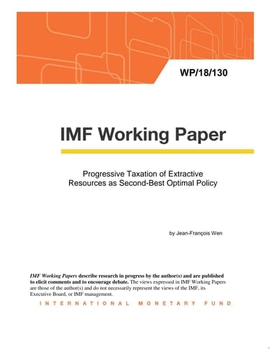 Progressive Taxation of Extractive Resources as Second-Best Optimal Policy