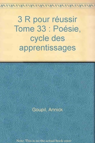 Poésie, cycle des apprentissages [CP, CE1]