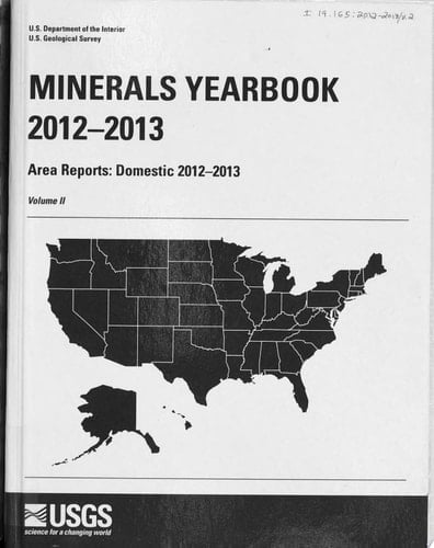 Minerals Yearbook Domestic: 2012-2013