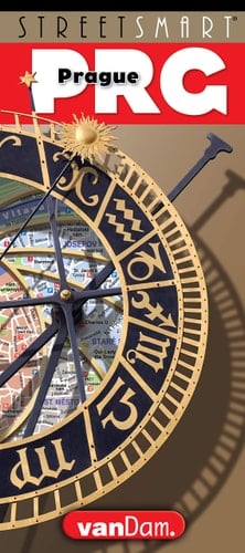 StreetSmart® Prague Map by Van Dam -- Laminated, pocket size city map of Prague, Czech Republic with all attractions, sights, museums, castles, churches, hotels and Prague Transit Map, 2019 Edition