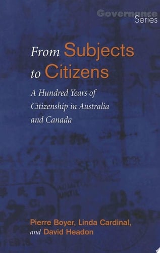 Subjects Or Citizens? The Mennonite Experience in Canada, 1870-1925