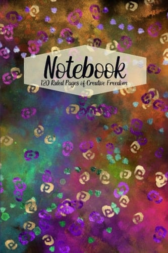 Notebook 120 Ruled Pages of Creative Freedom: Purple and Gold Leopard Print Composition Notebook for Note Taking, Journaling, Creative Writing, Travel ... Fur - Ruled Journal ) Animal Print Stationary