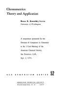 Chemometrics: Theory and Application : A Symposium