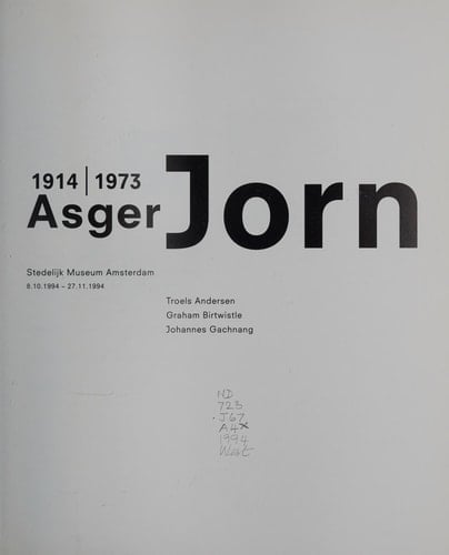 Asger Jorn 1914-1973 tentoonstelling , Stedelijk museum Amsterdam, 8.10.1994 - 27.11.1994