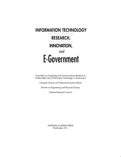 Information Technology Research, Innovation, and E-Government