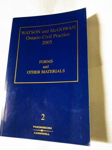 Ontario Civil Practice 2005