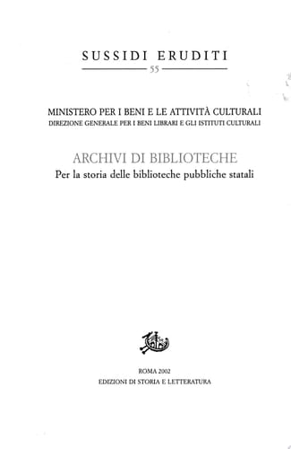 Archivi di biblioteche per la storia delle biblioteche pubbliche statali