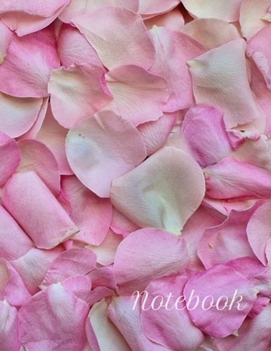 Notebook: Flowers - Pink Petals Composition Notebook- College Ruled 200 pages (100 sheets) - Large 8.5 x 11