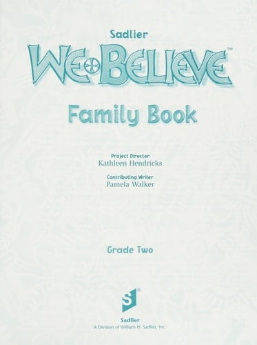 We Believe: Family Book, Grade 2