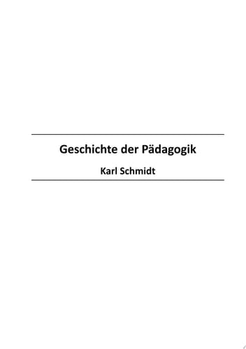 Geschichte der P?dagogik
