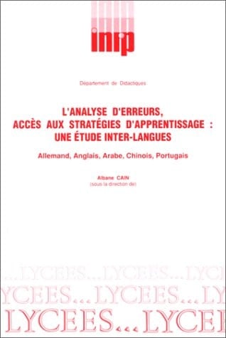 L'analyse d'erreurs, accès aux stratégies d'apprentissage une étude inter-langues