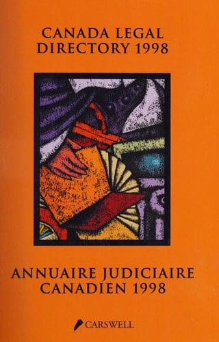 Canada Legal Directory, 1998 (Annuaire Judiciare Canadien, 1998)