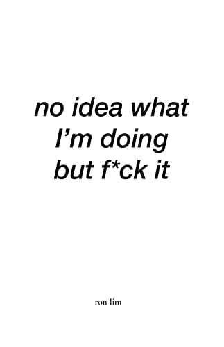 no idea what I'm doing but f*ck it