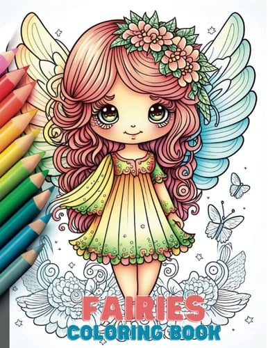 Fairies Coloring Book: For Kids Ages 4-8, 40 cute and beautiful Fairies with High Quality Unique Illustrations