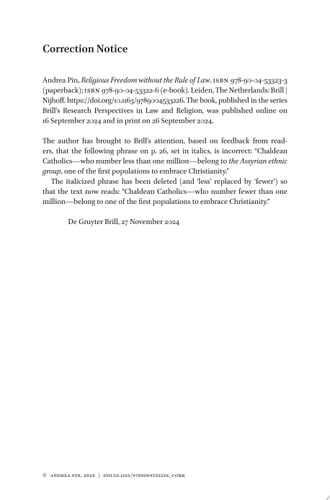 Religious Freedom without the Rule of Law The Constitutional Odysseys of Afghanistan, Egypt, and Iraq and the Fate of the Middle East