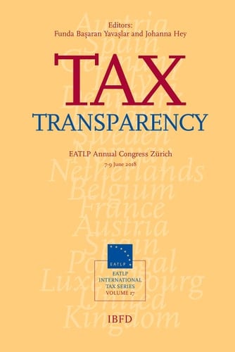 Tax Transparency 2018 EATLP Congress Zurich, 7-9 June 2018