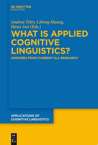 What is Applied Cognitive Linguistics? Answers From Current SLA Research