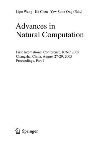 Advances in Natural Computation First International Conference, ICNC 2005, Changsha, China, August 27-29, 2005, ProceedingsPart III