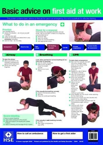 First Aid at Work Poster
