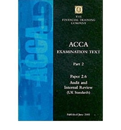 Acca Audit and Internal Review Paper 2.6 Exam Text