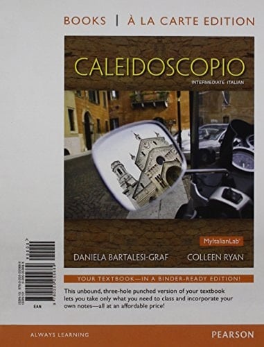 Caleidoscopio, Books a la Carte Plus MyLab Italian one semester with eText -- Access Card Package