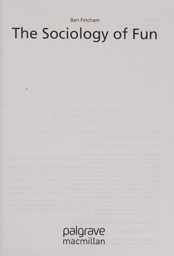 The Sociology of Fun