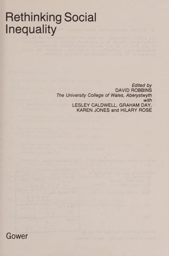 Rethinking Social Inequality