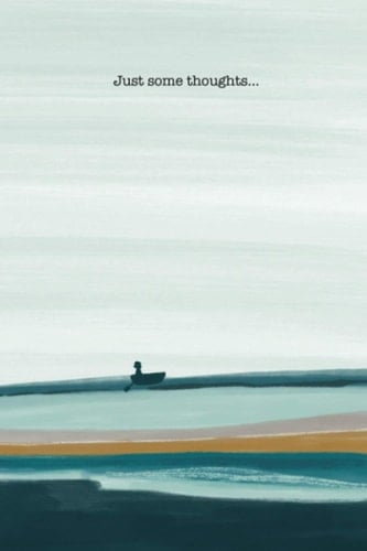 Just Some Thoughts...: Ocean scene blank lined journal for your thoughts