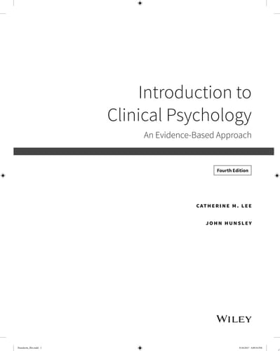 Introduction to Clinical Psychology