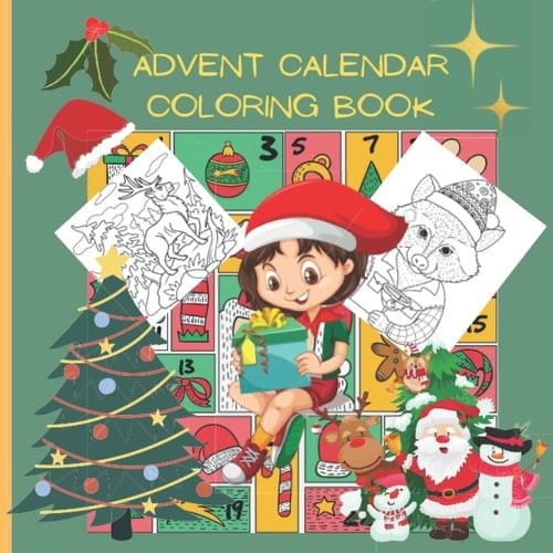 Calendrier de l'Avent à colorier pour enfants - Lama et joie: 25 pages de coloriage de Noël numérotées spécialement pour l'Avent | Mon premier livre ... filles de 1er au 25 décembre (French Edition)