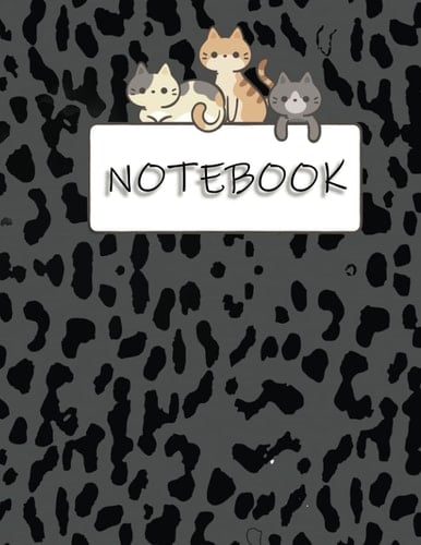 NOTEBOOK: Leopard Print Composition Notebook, leopard print notebook, jornals notebook black , animal notebook, leopard notebook paper , College Ruled ... Lined Paper - Large 8.5 x 11, New Design