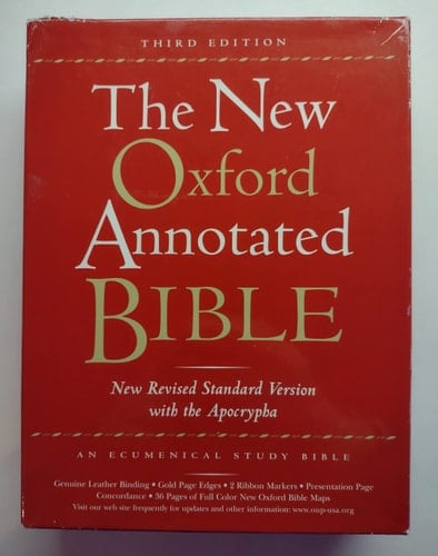The New Oxford Annotated Bible, New Revised Standard Version with the Apocrypha, Third Edition (Genuine Leather Burgundy Indexed 9714A)