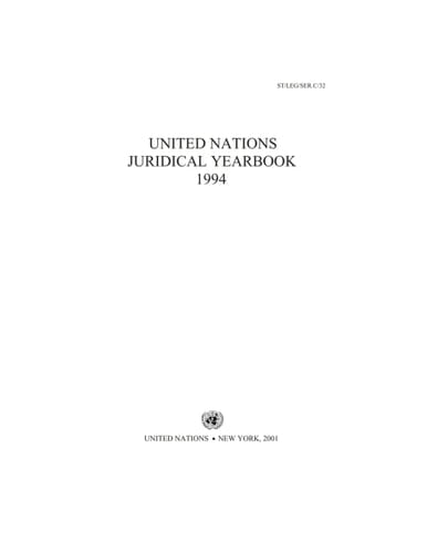 United Nations Juridical Yearbook 1994