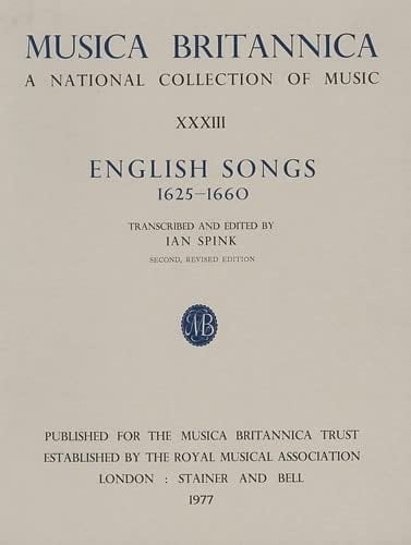 English Songs 1625-1660: Musica Britannica (Vol 33)