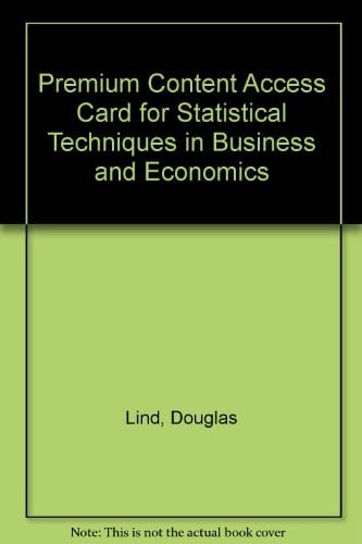 Premium Content Access Card for Statistical Techniques in Business and Economics