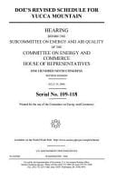 Doe's Revised Schedule for Yucca Mountain