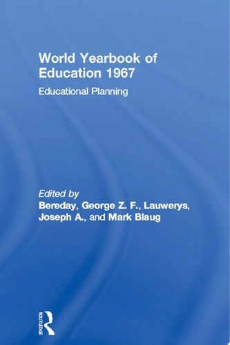 World Yearbook of Education 1967 Educational Planning