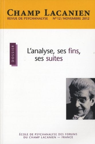 L'analyse, ses fins, ses suites