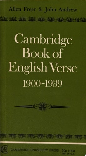Cambridge Book of English Verse 1900-1939