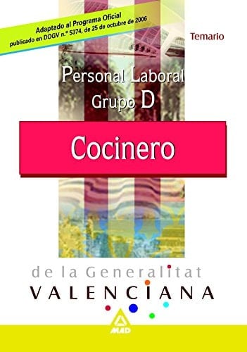 Cocinero de la Generalitat Valenciana Temario