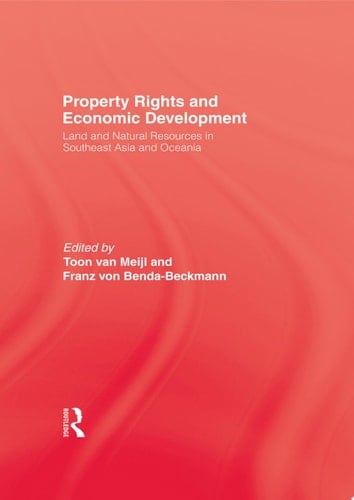 Property Rights and Economic Development Land and Natural Resources in Southeast Asia and Oceania