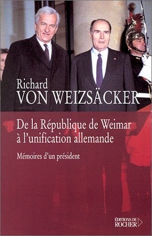 De la République de Weimar à l'unification allemande mémoires d'un président