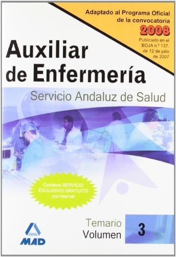 Auxiliar de enfermeria del servicio andaluz de salud. Volumen iii. Temario