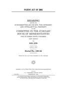 Patent Act Of 2005