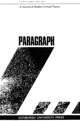 Gender and Sexuality Paragraph Volume 17 Number 1