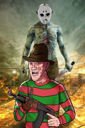 Horror Slasher Journal Notebook 80s Freddy Zombie Dead Nightmare Night