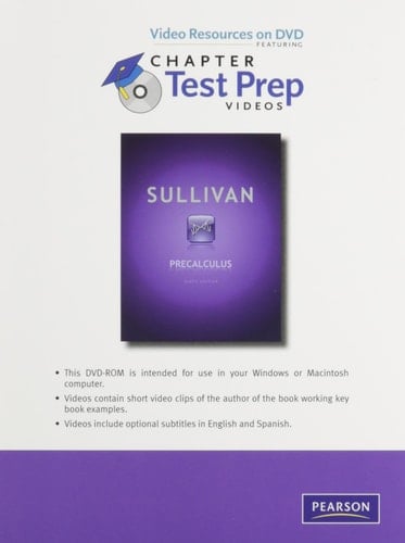 Videos on DVD with Chapter Test Prep for Precalculus