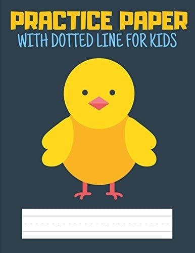 Practice paper with dotted lines for kids: notebook for handwriting practice 120 pages
