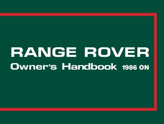 Range Rover 1986-87