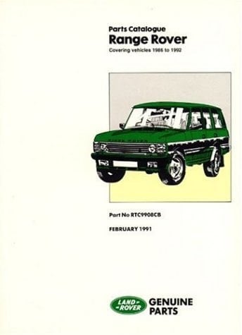 Range Rover Parts Catalogue 1986-1992
